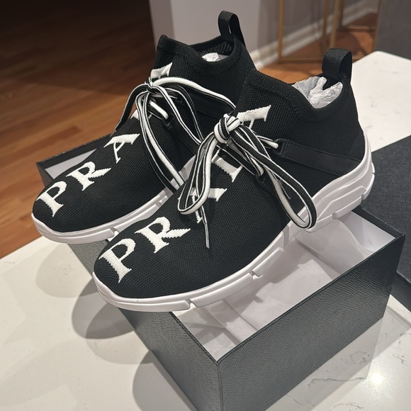 Prada mesh lace sneakers brand new never worn only tried on once .. - Picture 9 of 10